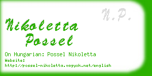 nikoletta possel business card